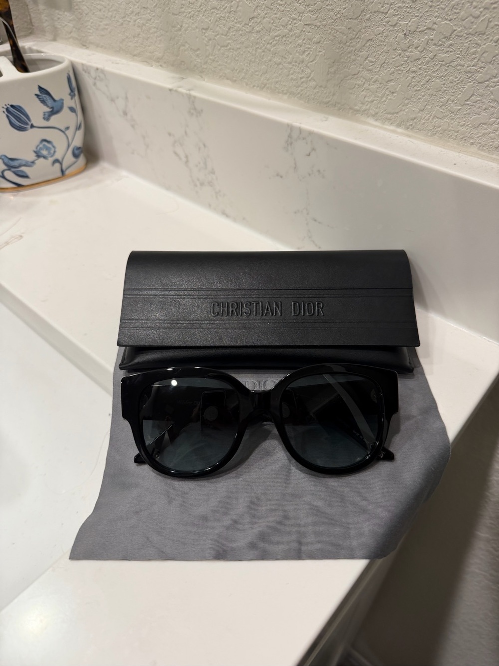 Christian Dior Black Oversized Sunglasses